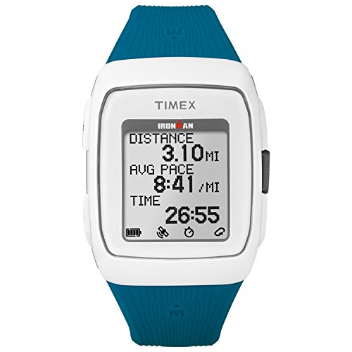 (White/Teal) - Timex Ironman GPS Silicone Strap Watch